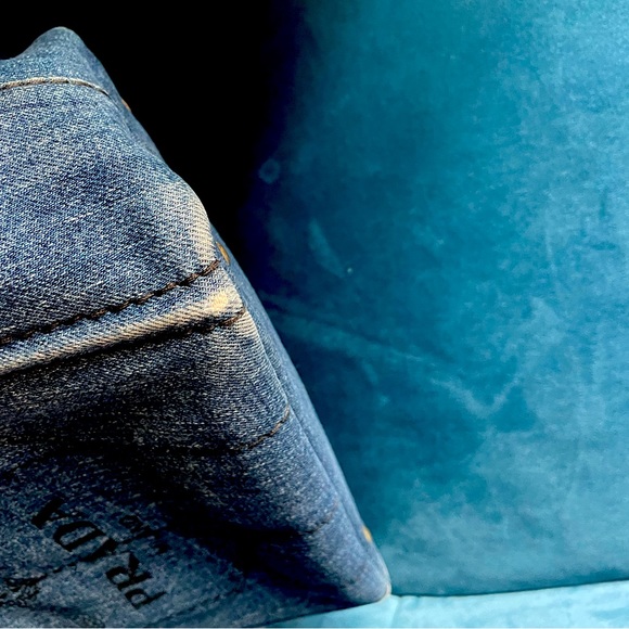 💯 Authentic Prada Canapa Demin Mini Tote - Picture 12 of 14